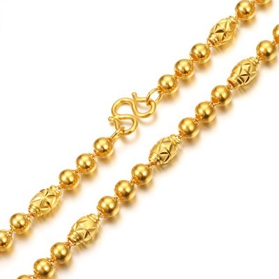 三珠葉黃金項鏈 珍珠與黃金的優(yōu)雅交融